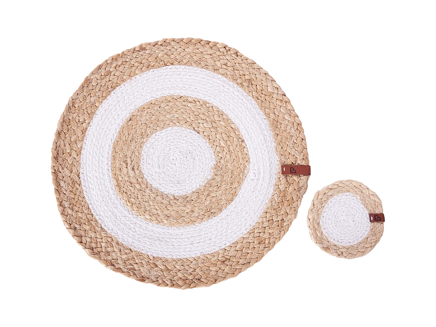 Ensemble sets de table et sous-verres TUMERIC Naturel Jute
