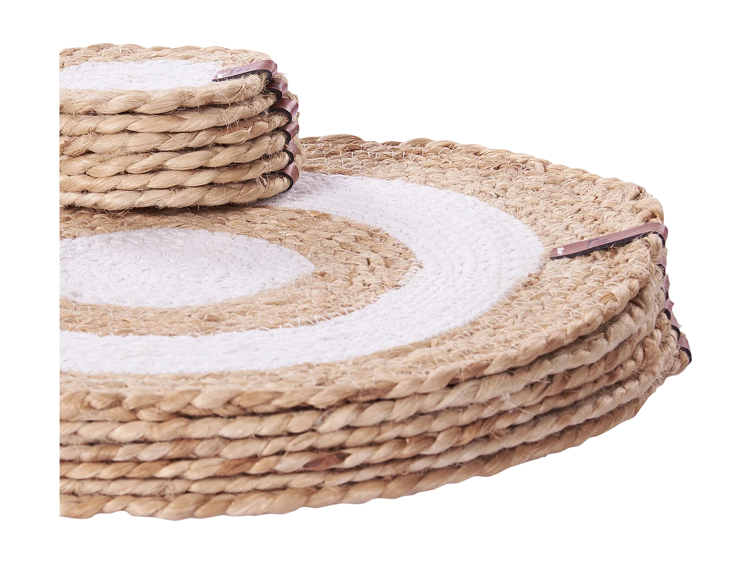 Ensemble sets de table et sous-verres TUMERIC Naturel Jute