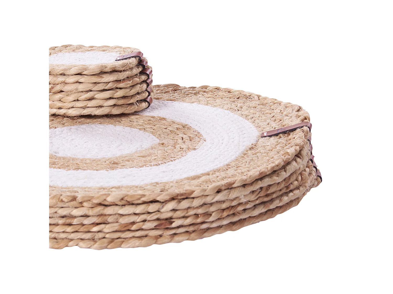 Tischset mit Untersetzern 12-teilig TUMERIC Naturfarben Jute