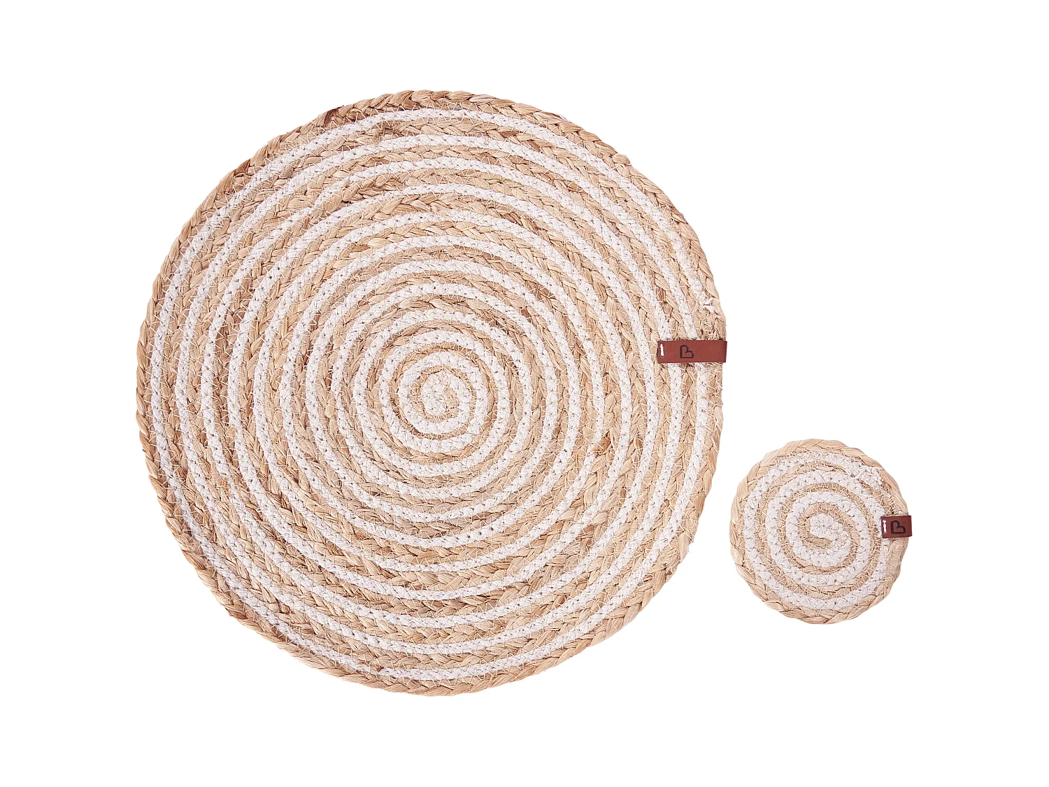 Ensemble sets de table et sous-verres QUININE Naturel Jute