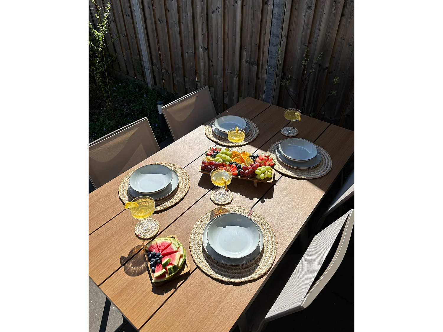 Ensemble sets de table et sous-verres QUININE Naturel Jute