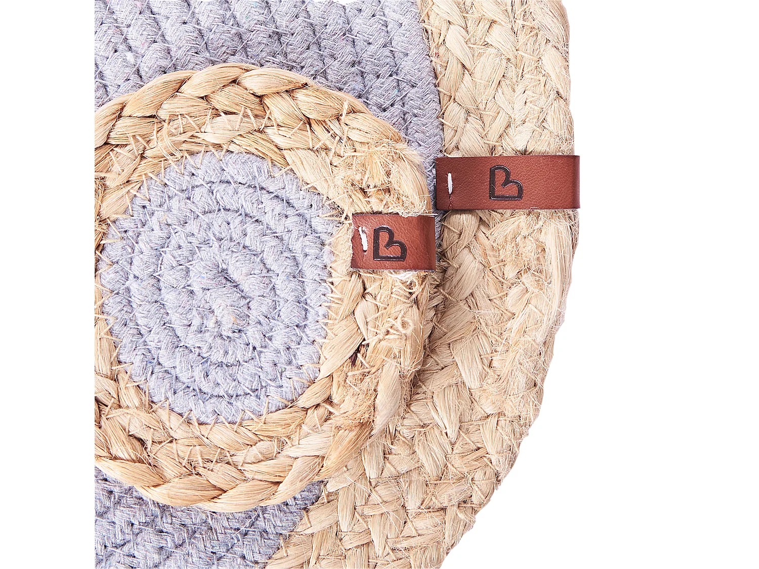 Set di tovagliette e sottobicchieri ROSELLA Grigio Iuta Cotone