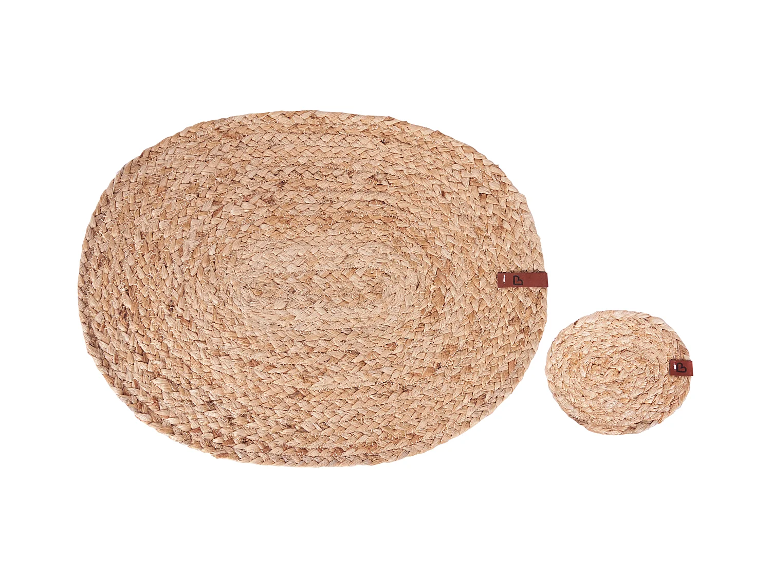 Ensemble sets de table et sous-verres BUSHYLARK Naturel Jute