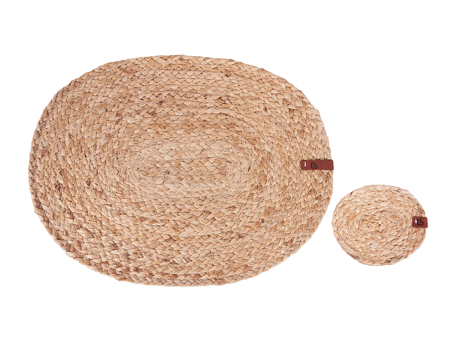 Ensemble sets de table et sous-verres BUSHYLARK Naturel Jute