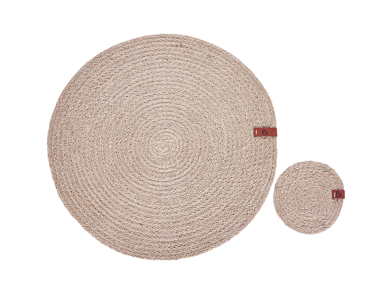Placemats en onderzetters set BUSHMINT Natuurlijk Jute