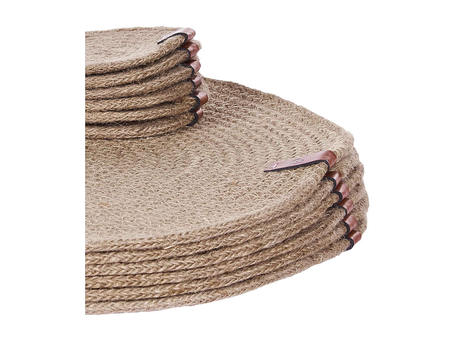 Placemats en onderzetters set BUSHMINT Natuurlijk Jute