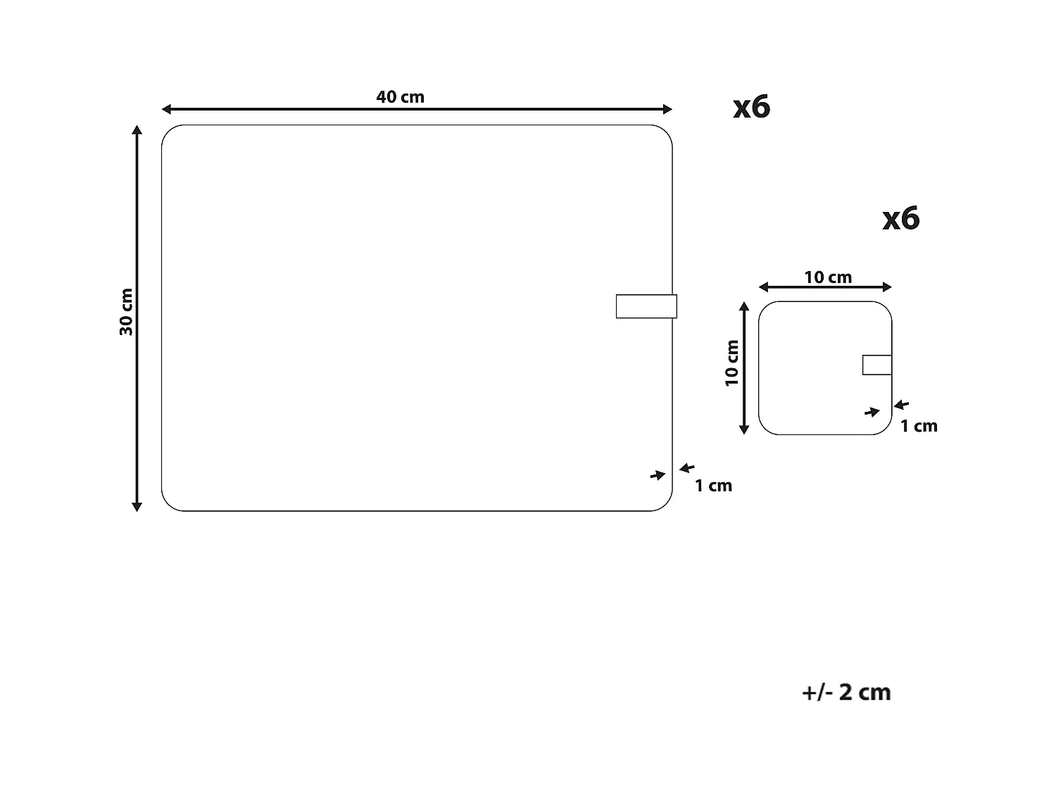 Zestaw 12 podkładek na stół SALTBUSH Naturalny Juta