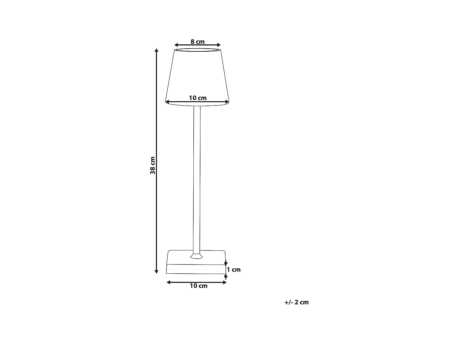 LED draadloze tafellamp BACEIRO Met dimmer Metaal Zwart