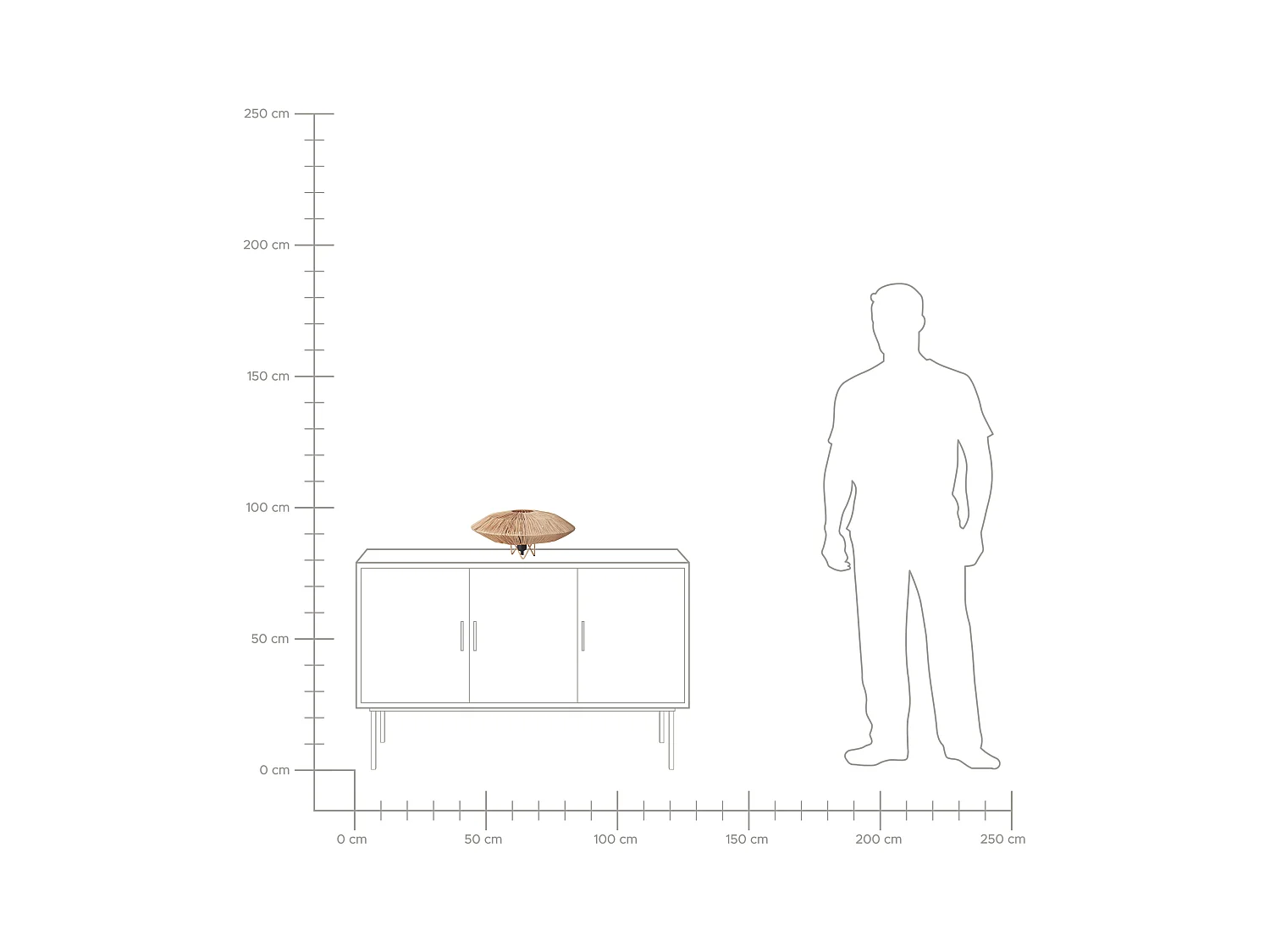 Lámpara de mesa MENTIRI Mimbre Natural