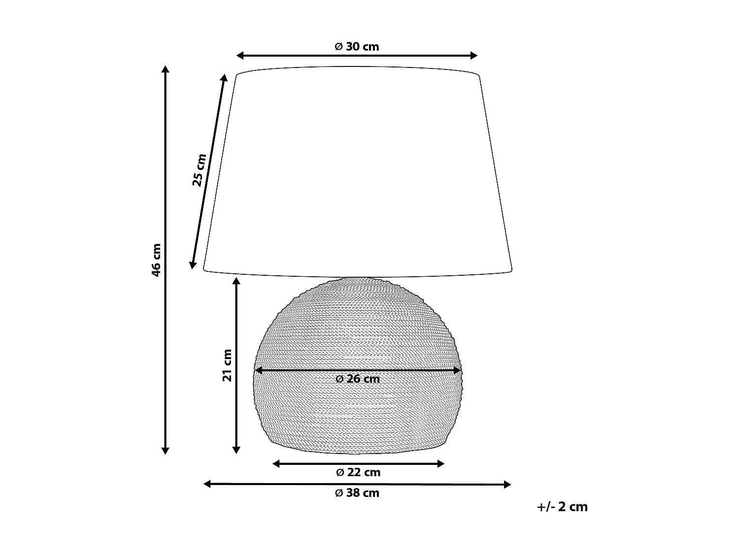 Lampe à poser GROWEE Osier Naturel