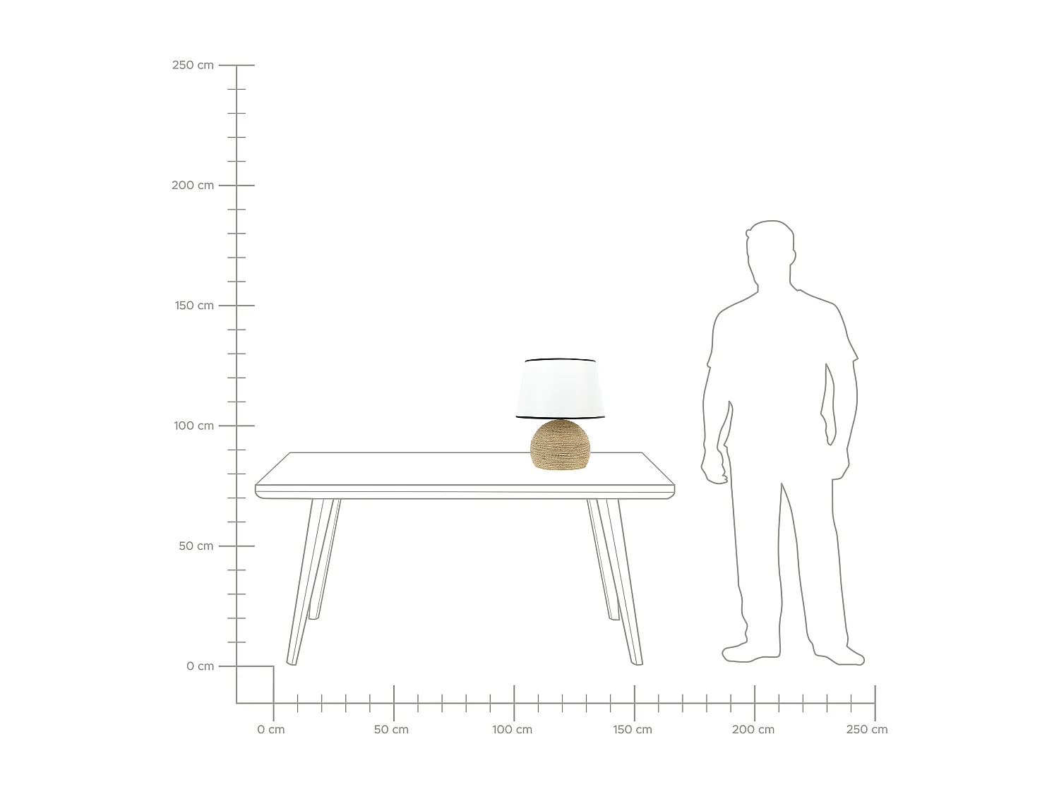 Lampe à poser GROWEE Osier Naturel