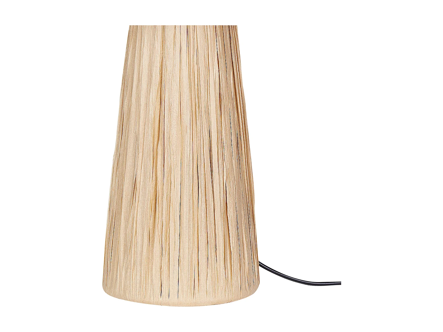 Tischlampe Papierschirm und -fuß natürlich 41 cm Trommelfrom Boho-Stil Welmel