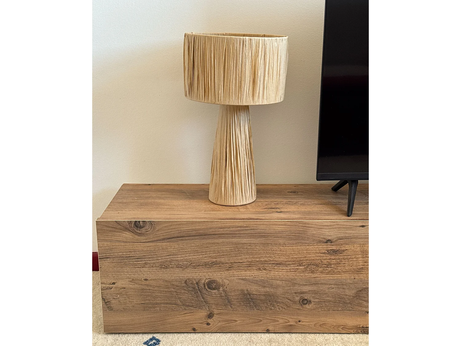 Lampada da tavolo WELMEL Vimini Naturale