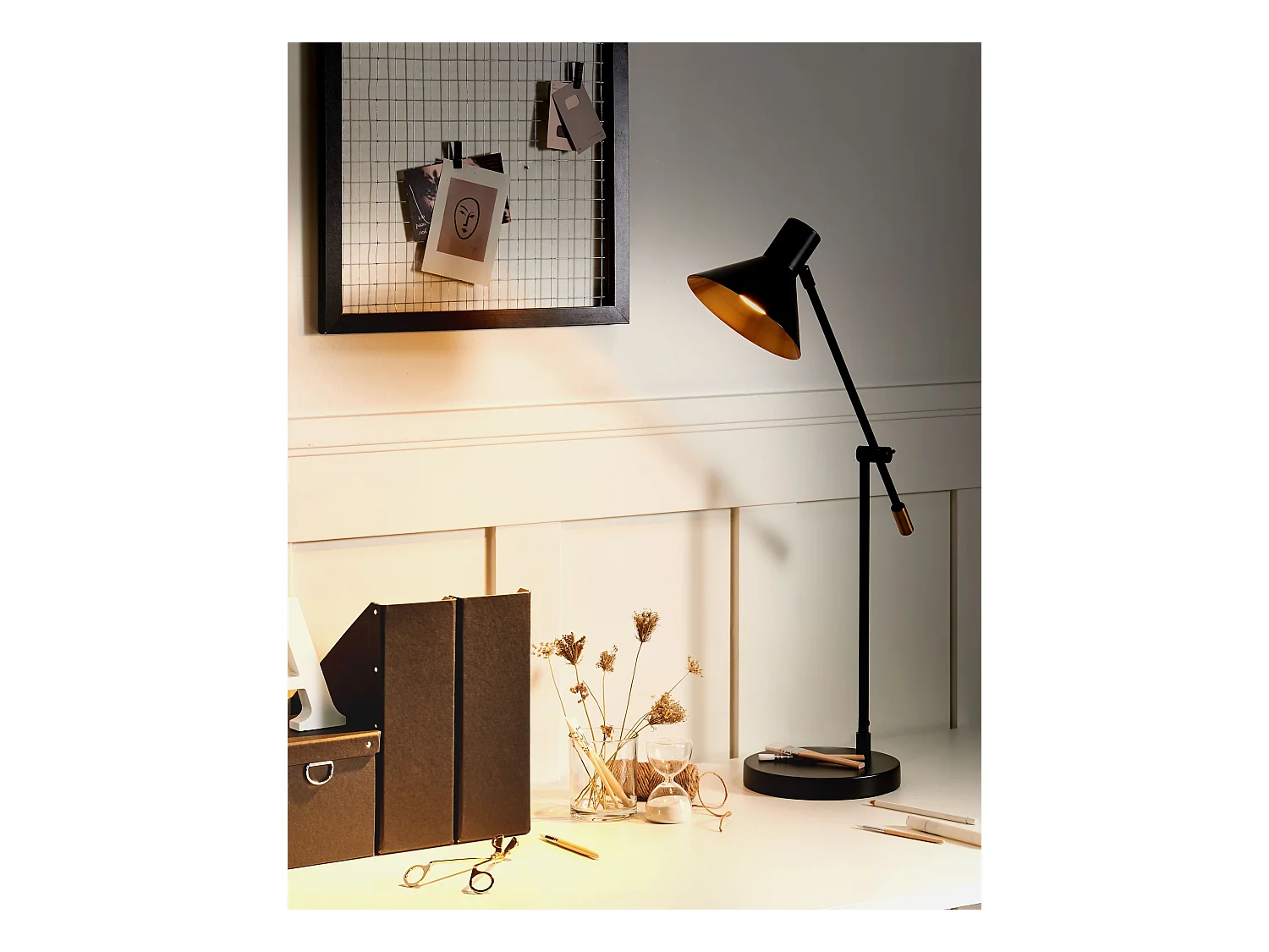 Bureaulamp PINKEEN Metaal Zwart