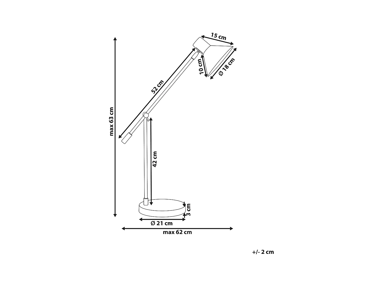 Bureaulamp PINKEEN Metaal Zwart