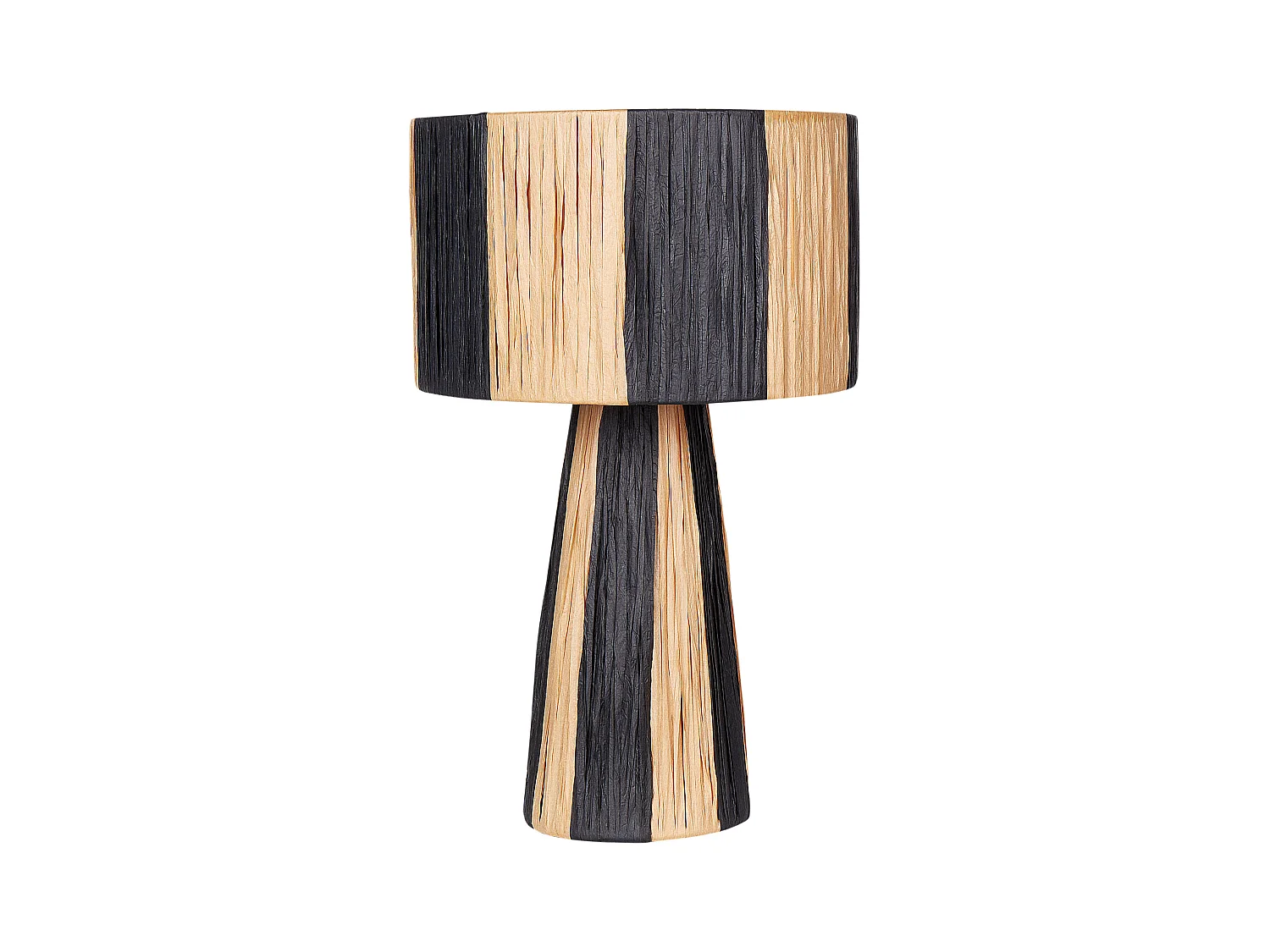 Lampe à poser WELMEL Osier Marron/noir