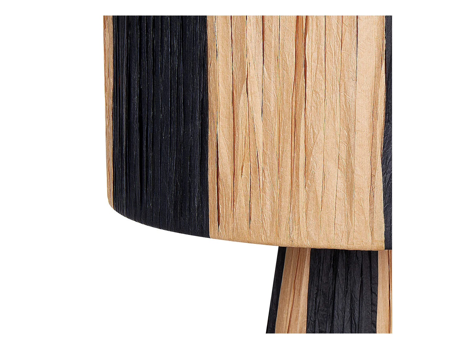 Lampe à poser WELMEL Osier Marron/noir