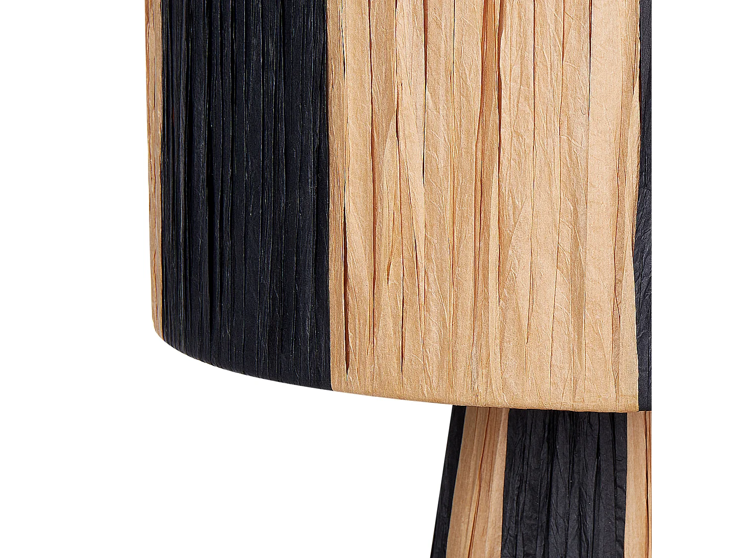 Candeeiro de mesa WELMEL Vime Castanho/Preto