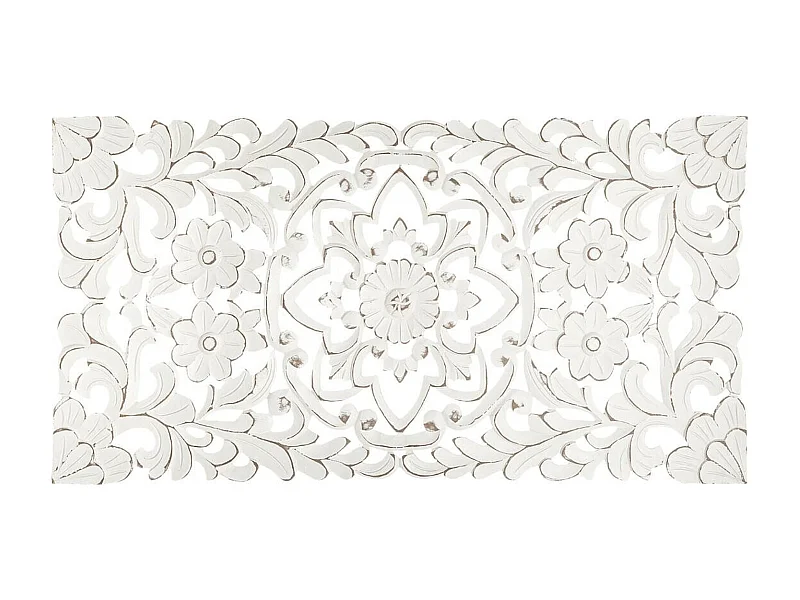 WELL HOME - Décoration murale 'Fanny' en bois sculpté 85x45