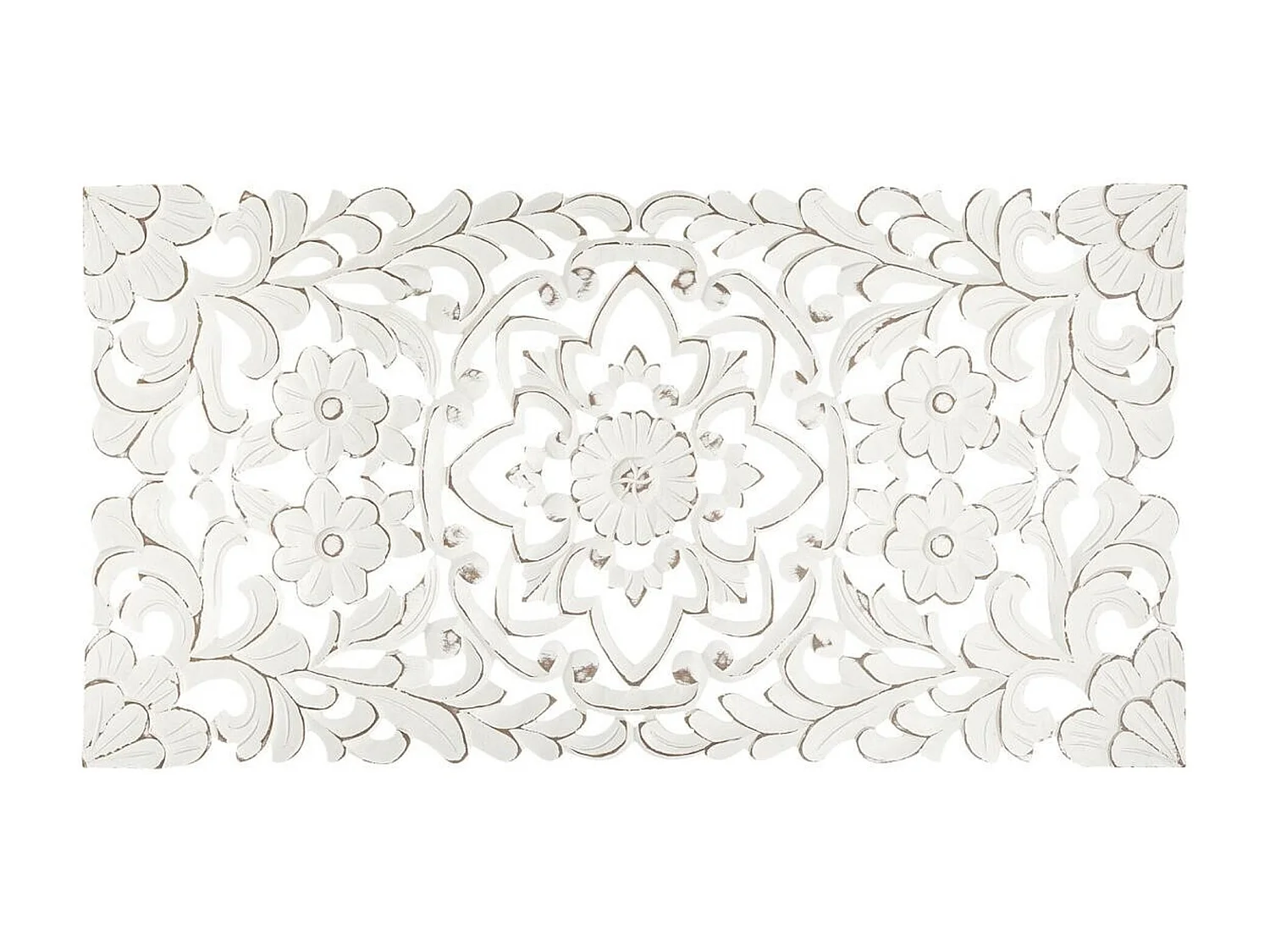 WELL HOME - Décoration murale 'Fanny' en bois sculpté 85x45