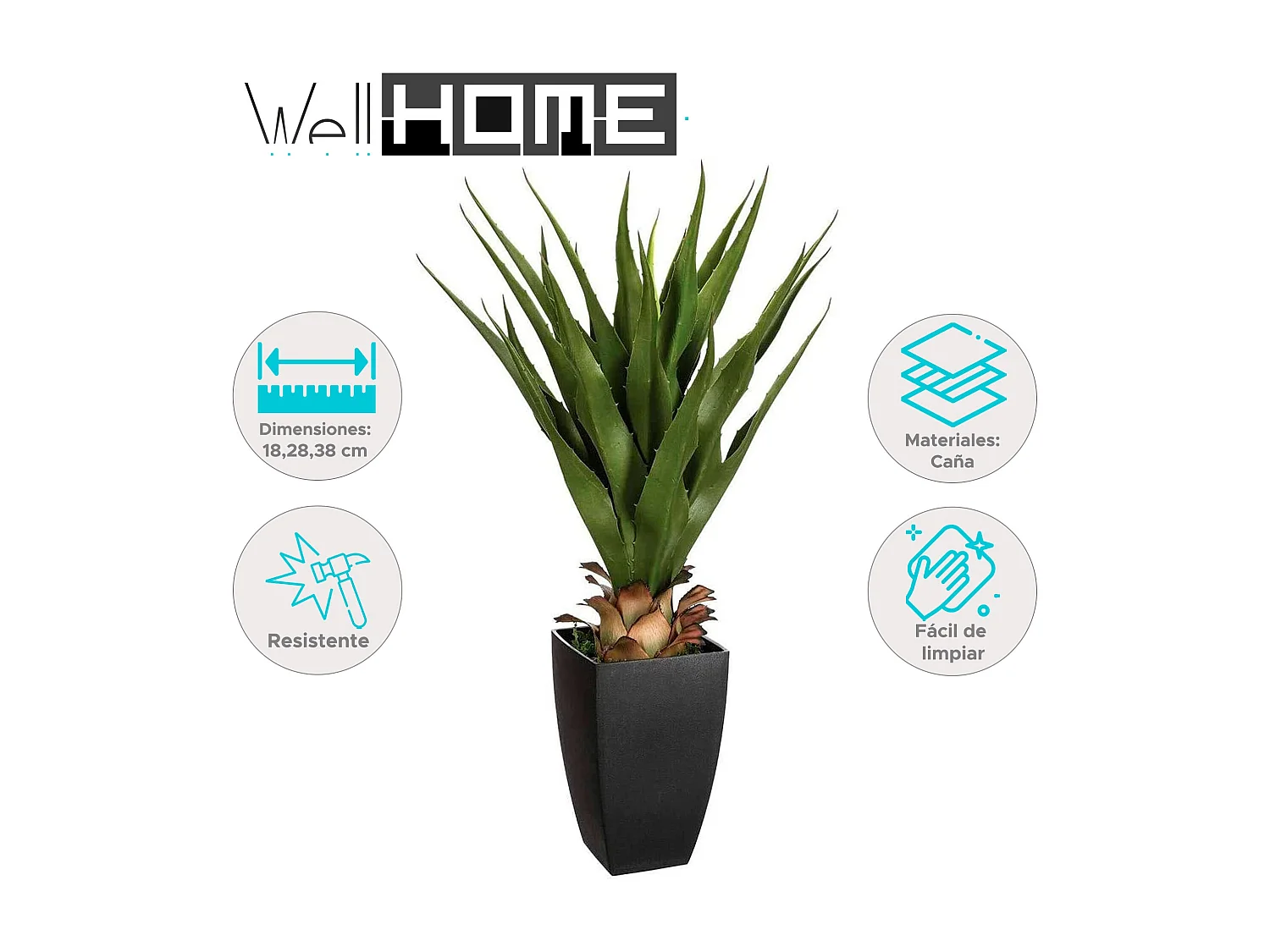 WELL HOME - Palmier artificiel en pot H.70cm Décoration d'intérieur