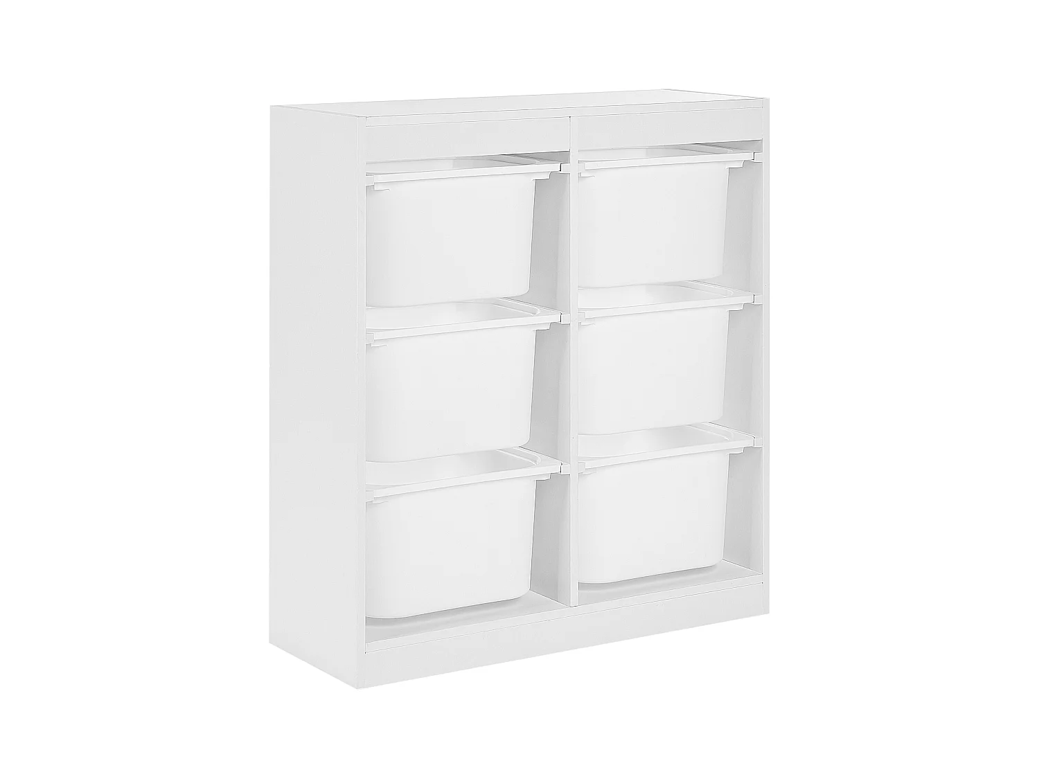 Scaffale con 6 contenitori TOBIN Derivati del legno Bianco