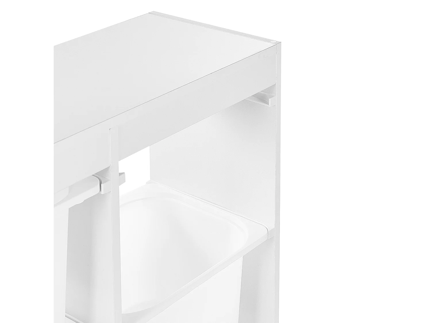 Regal mit 6 Aufbewahrungsboxen TOBIN Holzwerkstoff Weiss