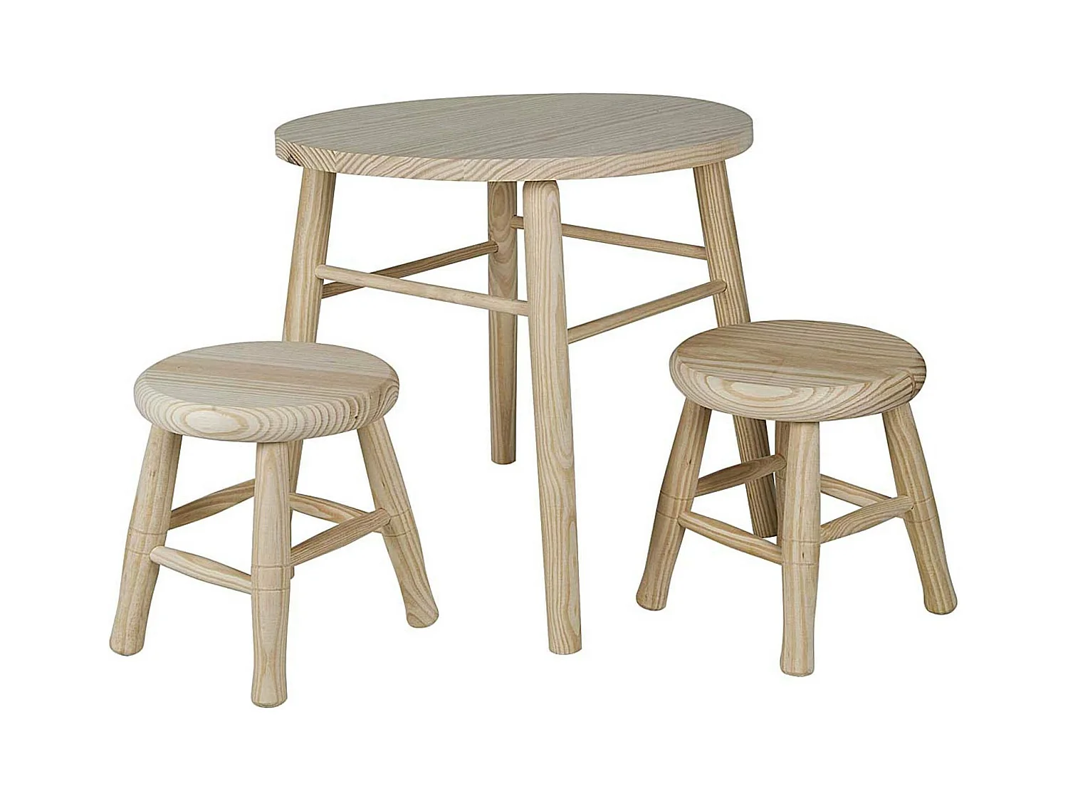 Ensemble table et chaise enfant en bois couleur naturel clair 45x45x49,5cm