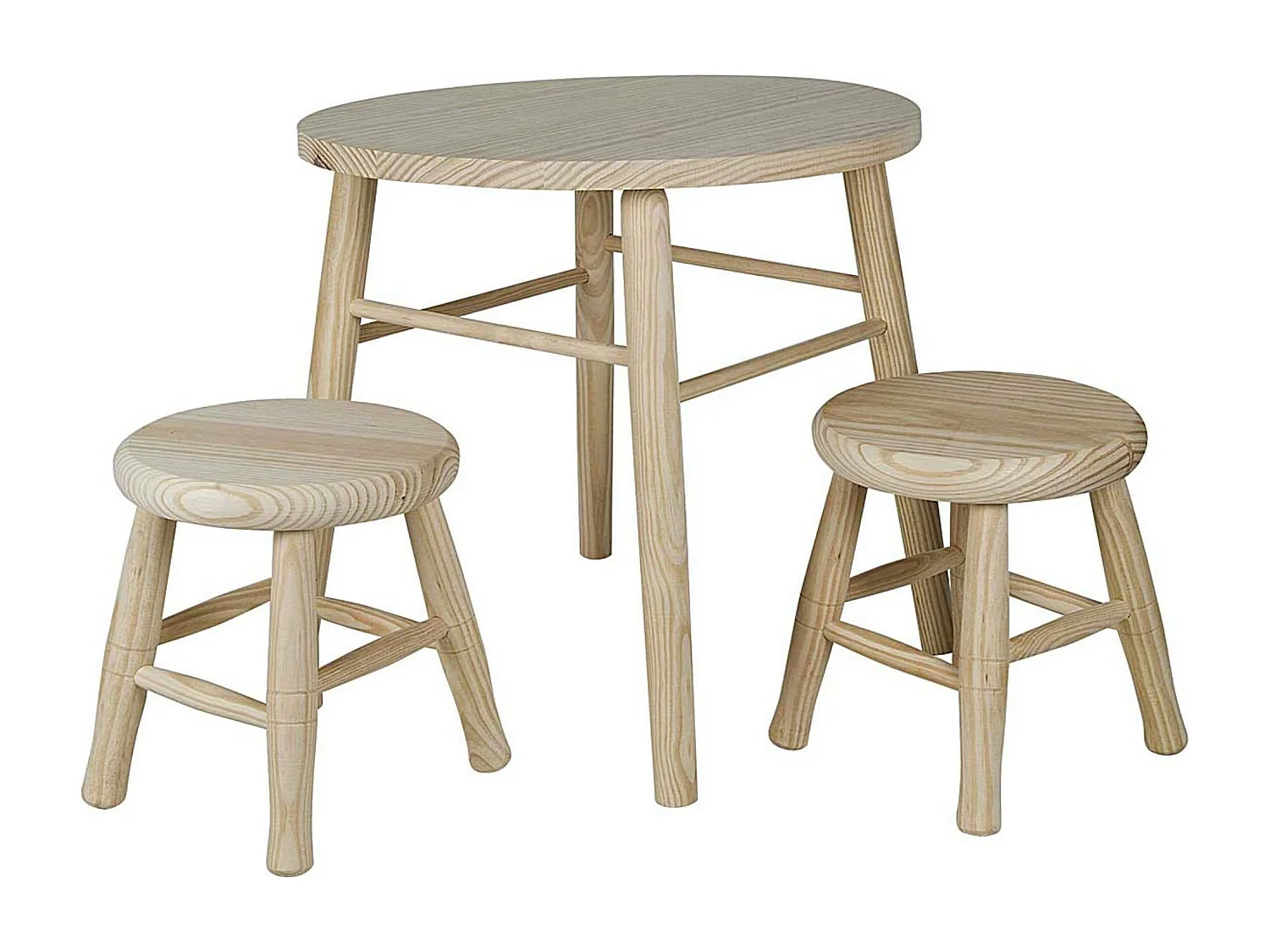 Ensemble table et chaise enfant en bois couleur naturel clair 45x45x49,5cm