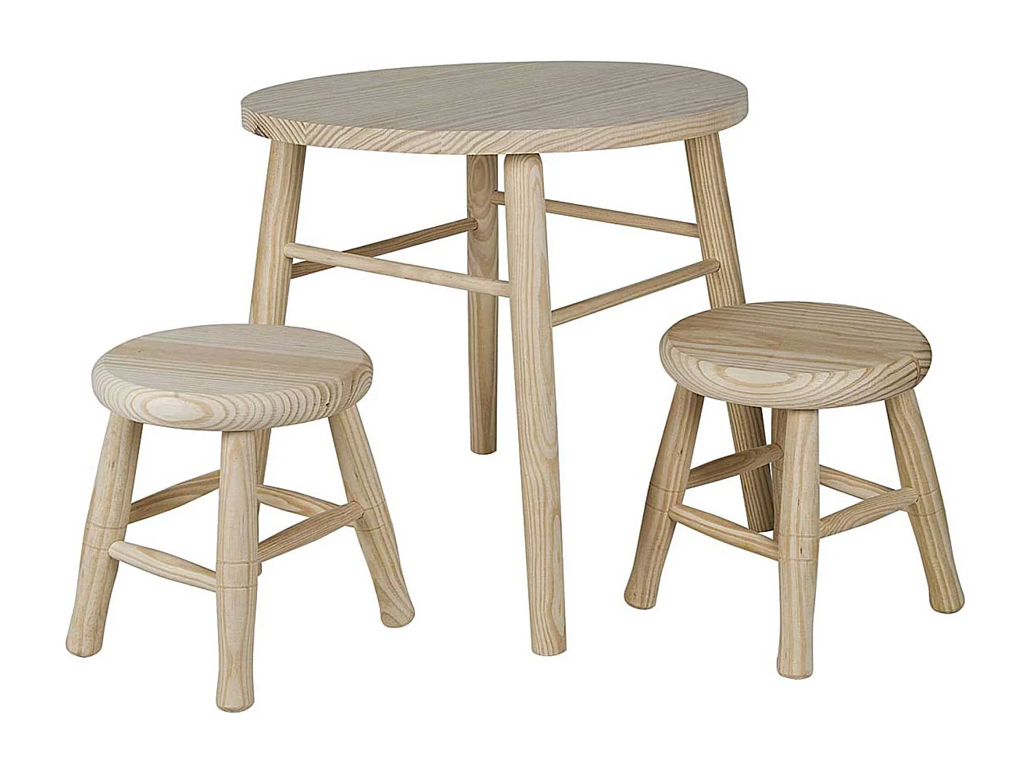 Ensemble table et chaise enfant en bois couleur naturel clair 45x45x49,5cm