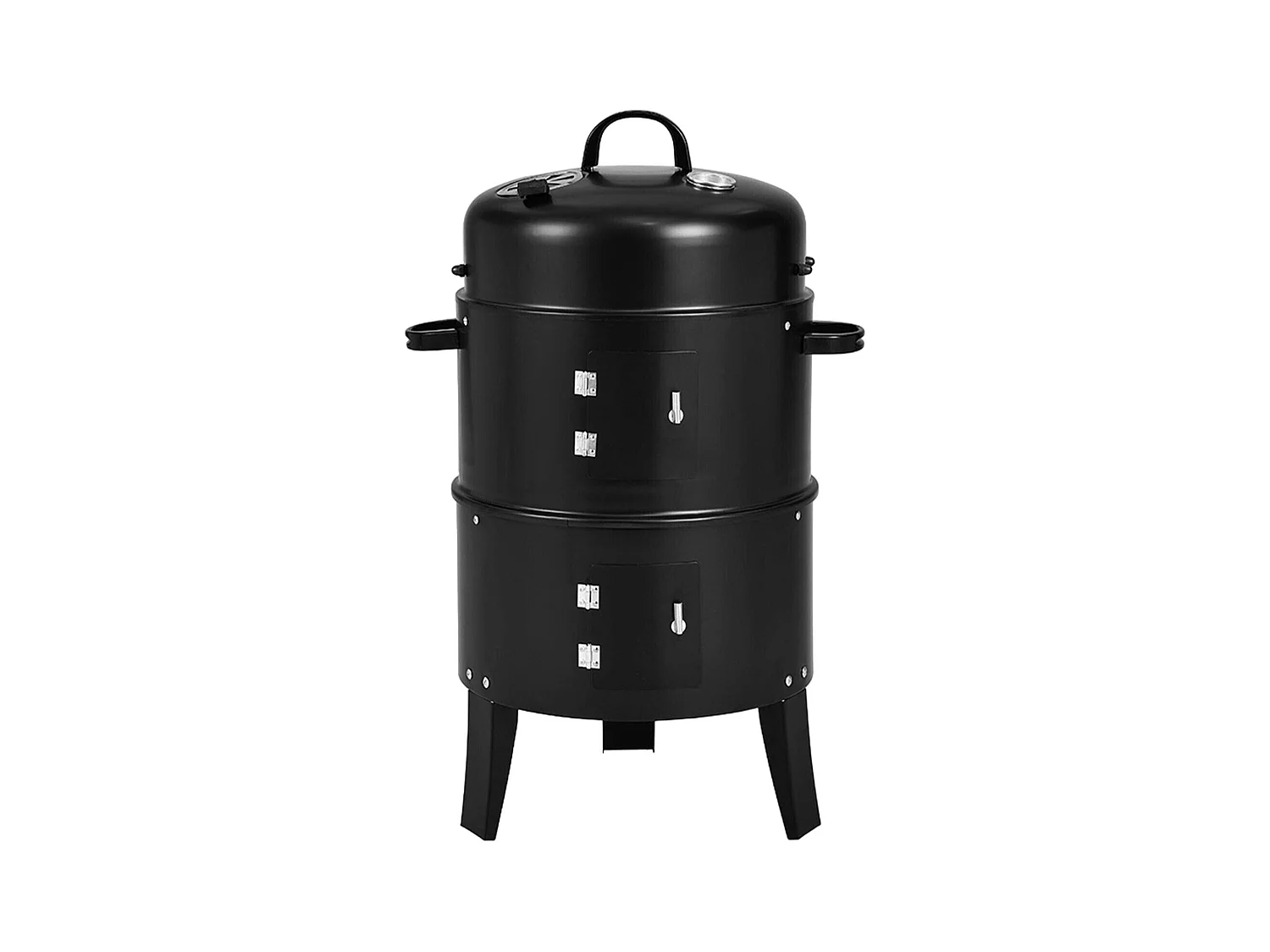 WELL HOME - Fumoir BBQ Ø40x78cm avec 2 grilles et thermomètre
