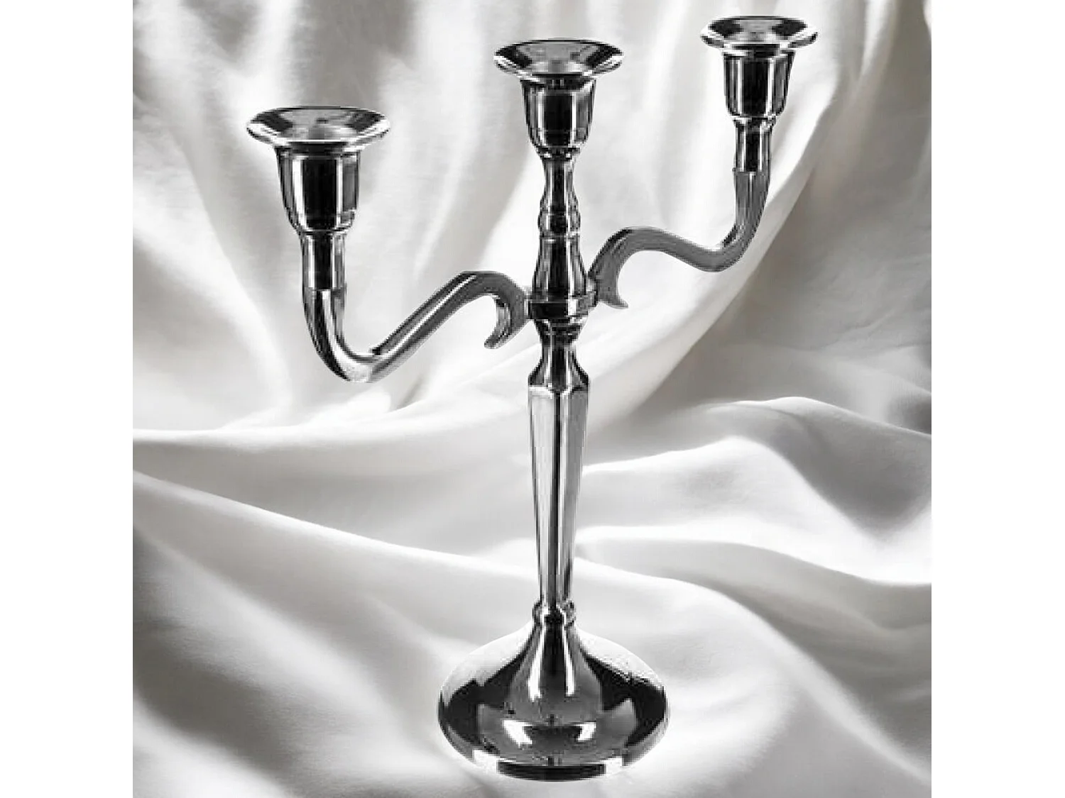 WELL HOME - Candélabre moderne en métal à 3 bras 22,5x9,1x26,5cm