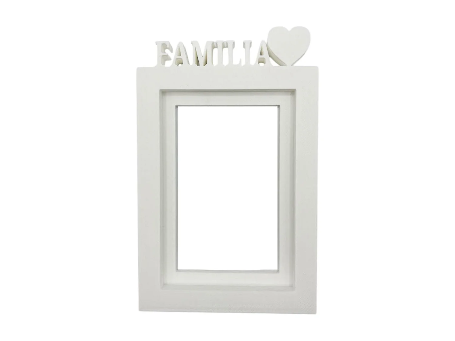 Cadre photo design familial en polycarbonate blanc 24,5x17,5x1,5cm