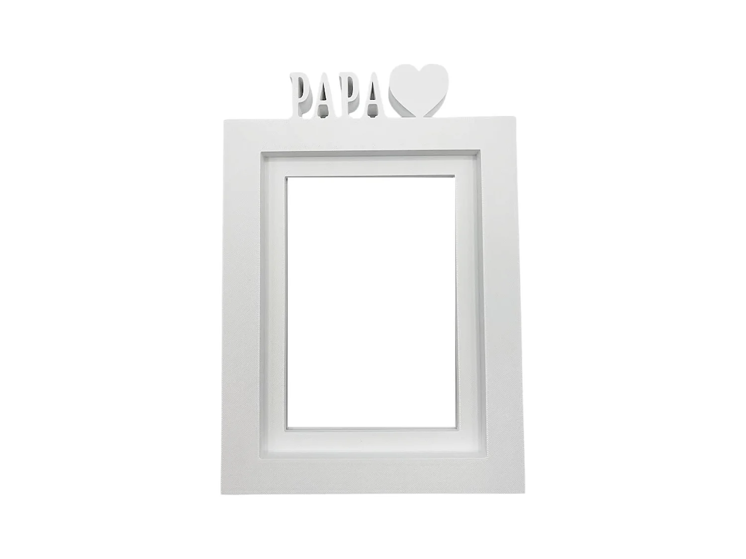Cadre photo design Pope en polycarbonate blanc 20,5x13,5cm