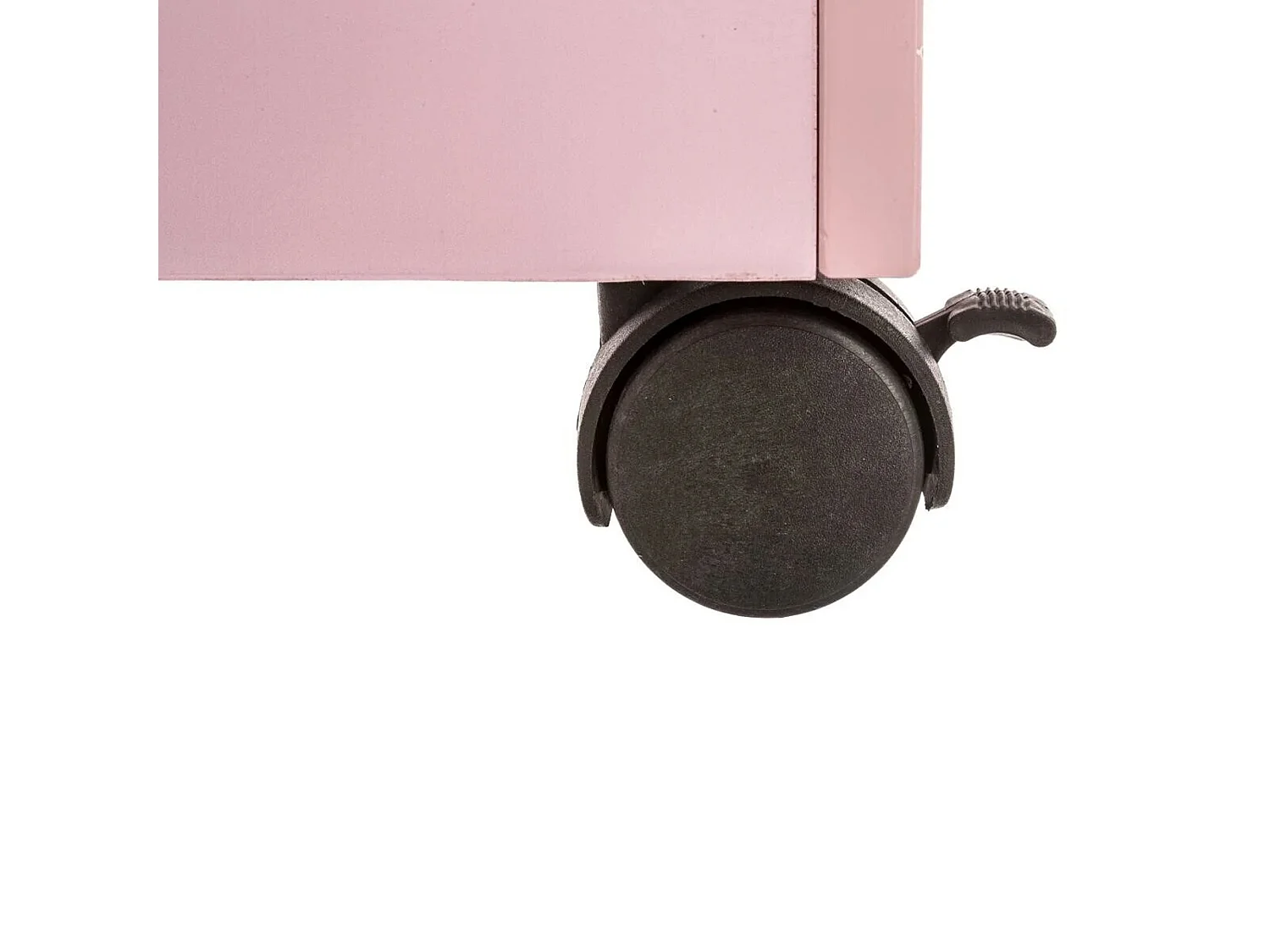 WELL HOME - Malle portagiochi rose avec ruote en MDF 48x28x28,5 cm