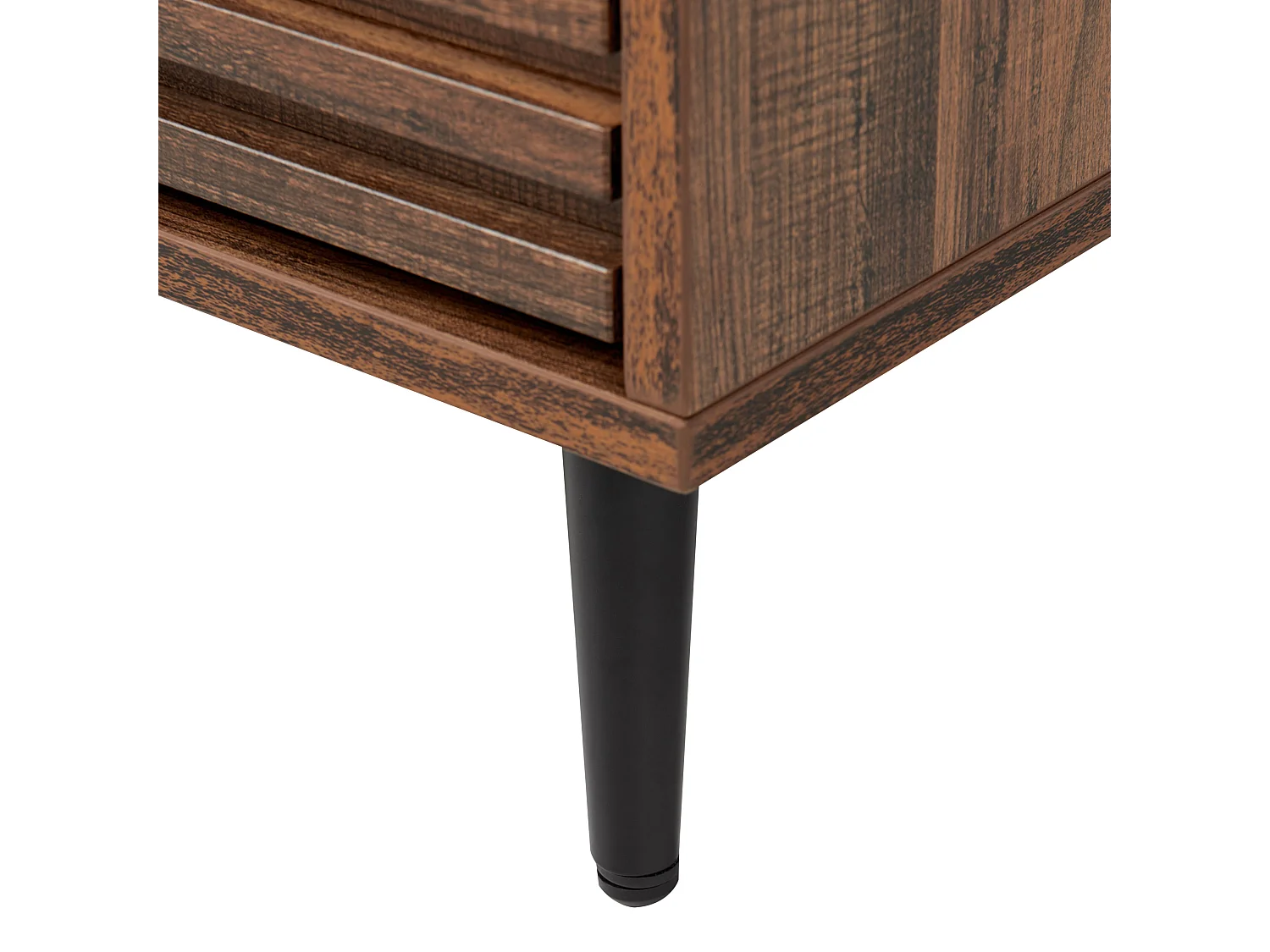 Table de nuit à 2 tiroirs KEITH Marron foncé