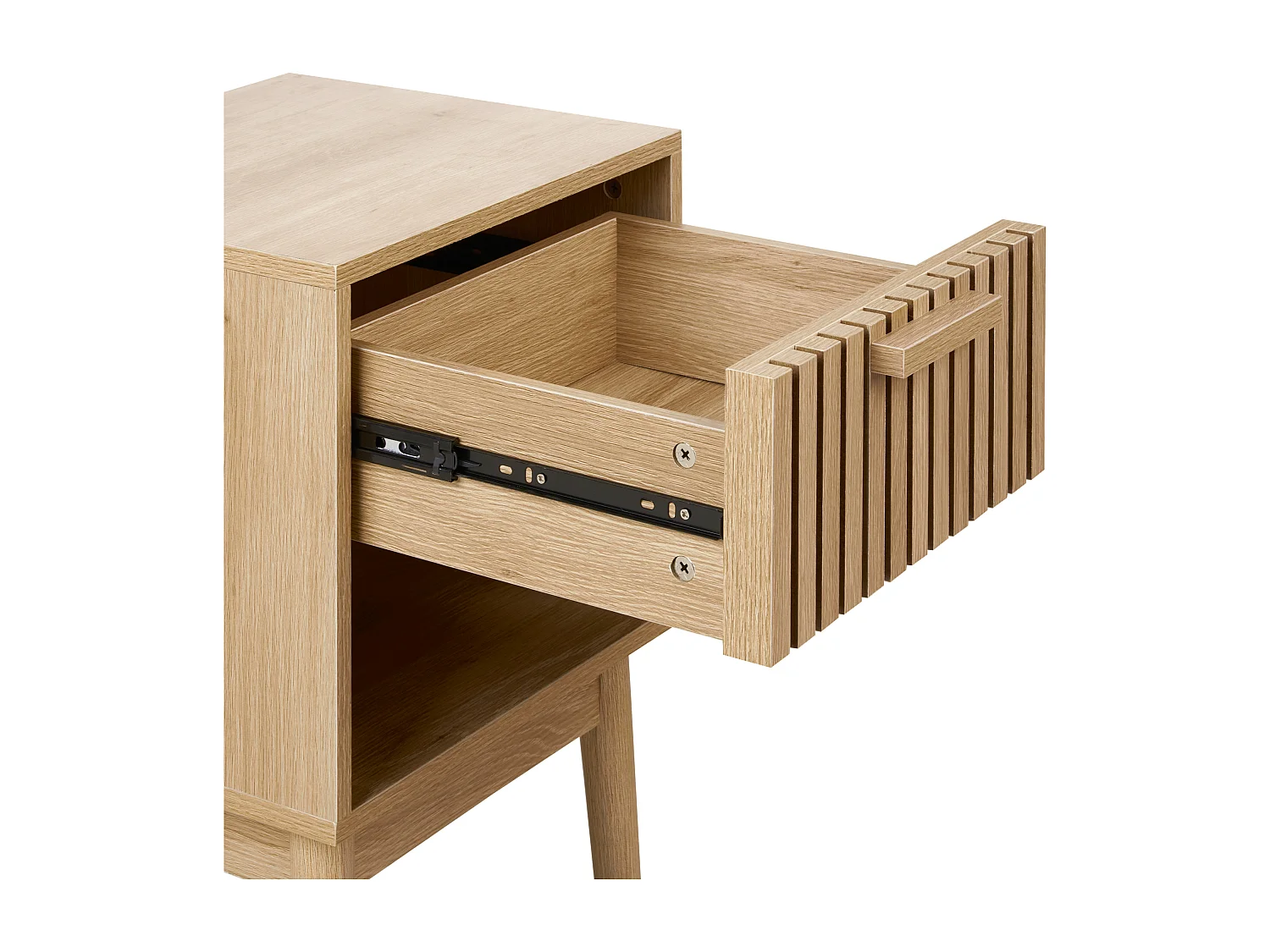 Table de nuit à 1 tiroir LYNWOOD Marron clair