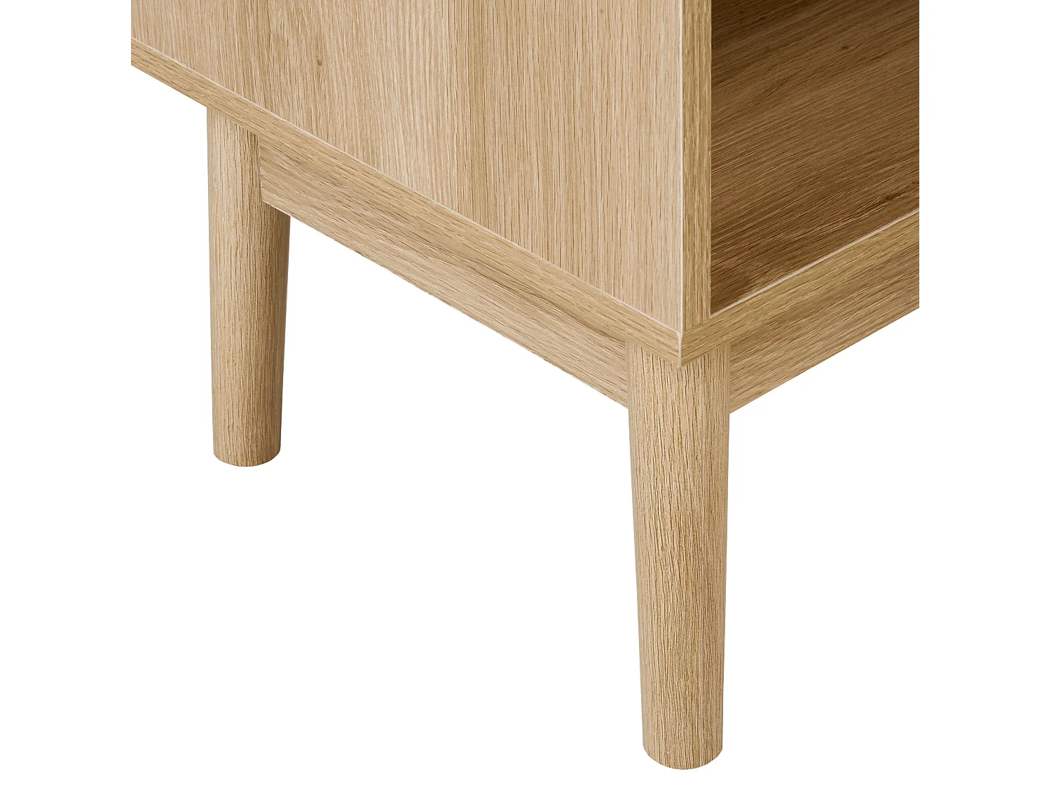1 Drawer Bedside Table LYNWOOD Light Brown