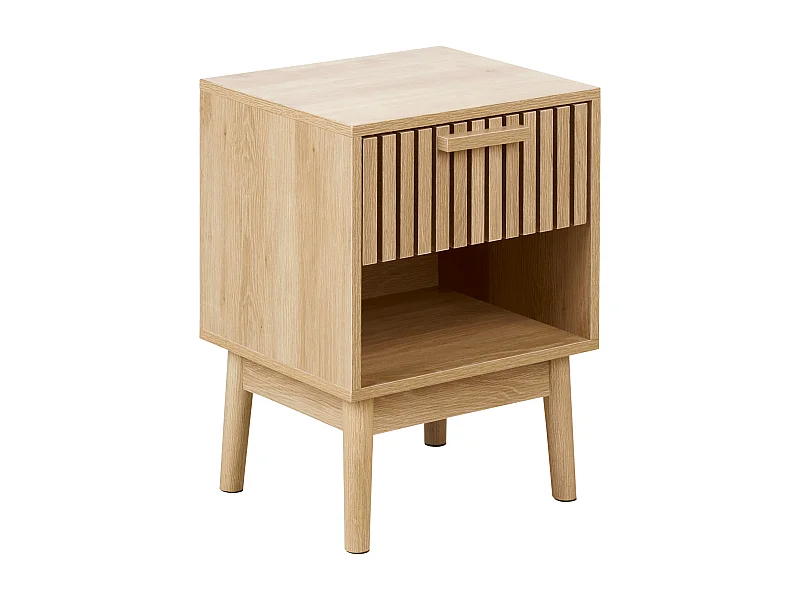 Table de nuit à 1 tiroir LYNWOOD Marron clair
