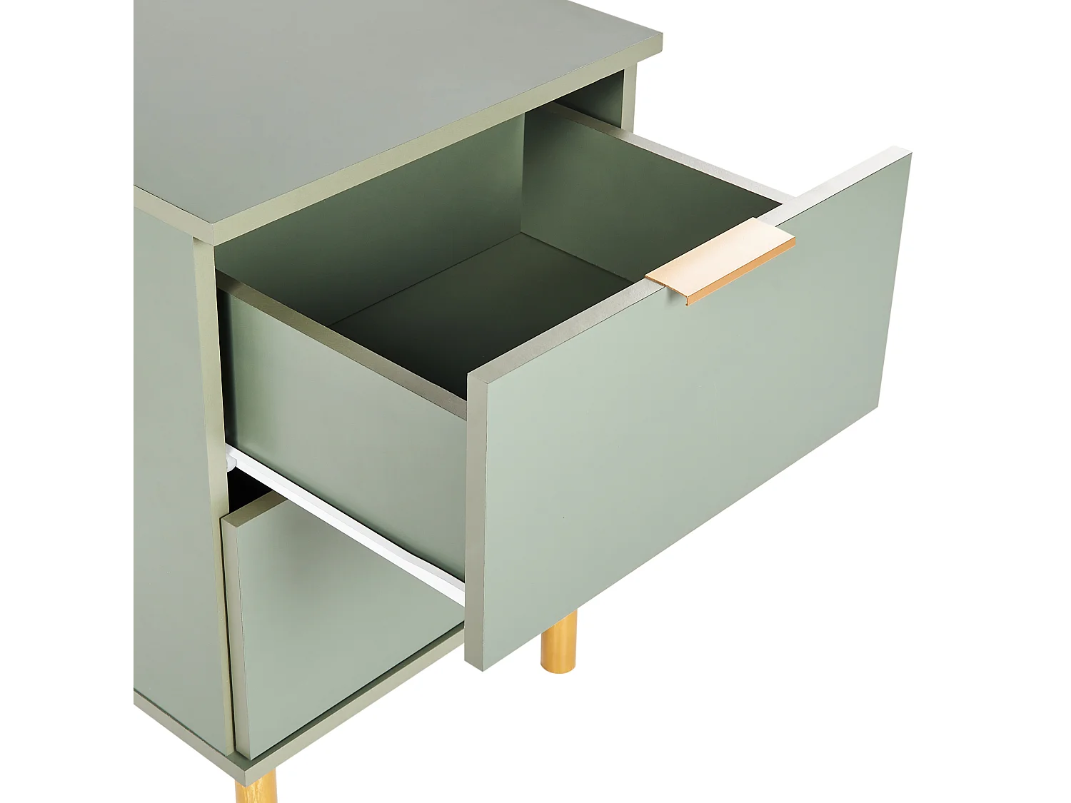 Nachtkastje met 2 lades WALPOLE Groen