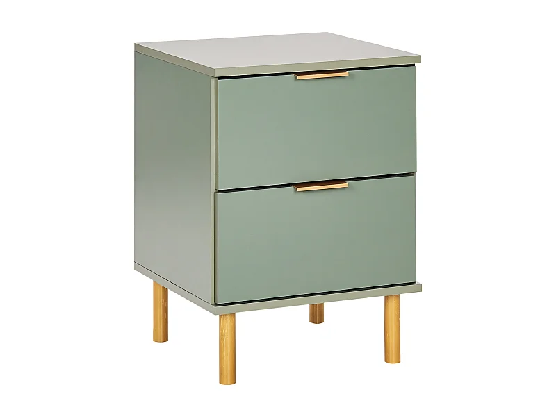 Nachtkastje met 2 lades WALPOLE Groen