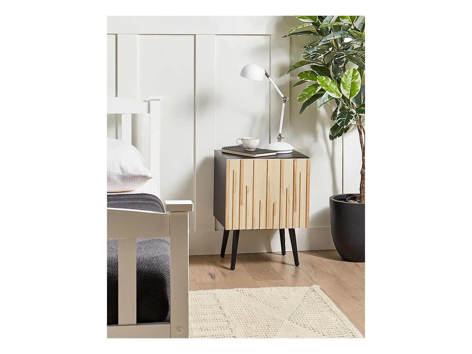 Table de chevet DALCROSS Marron/noir