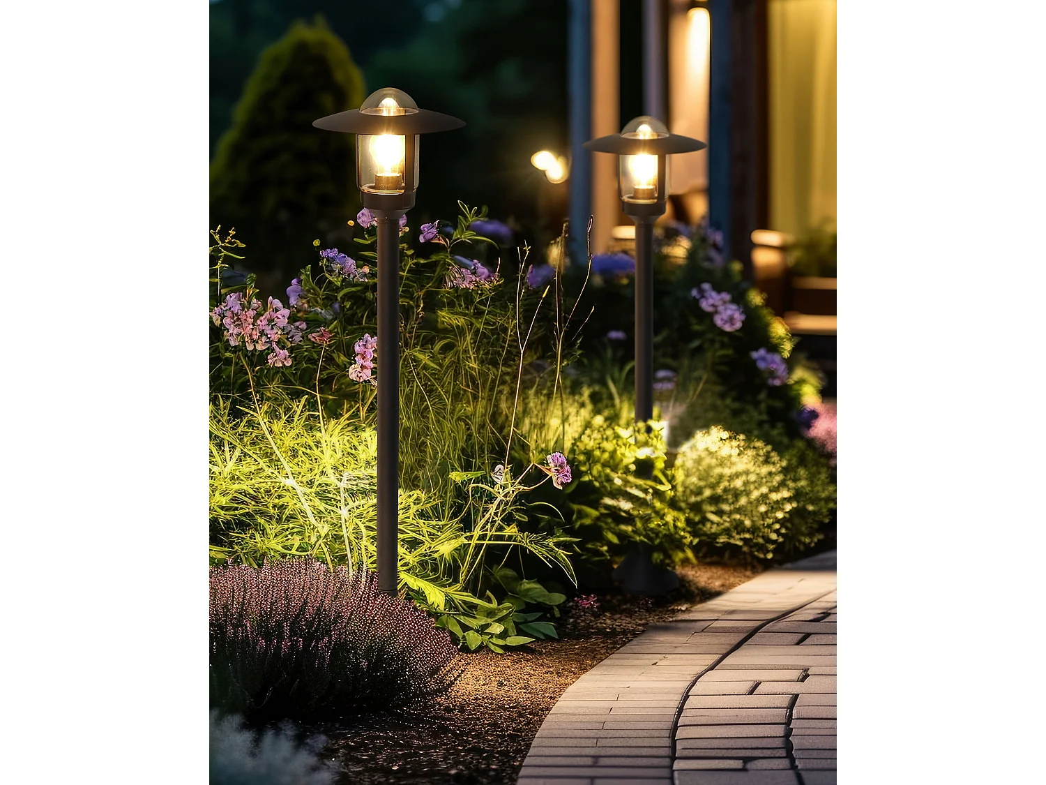 Paallamp voor buiten TIZU Zwart