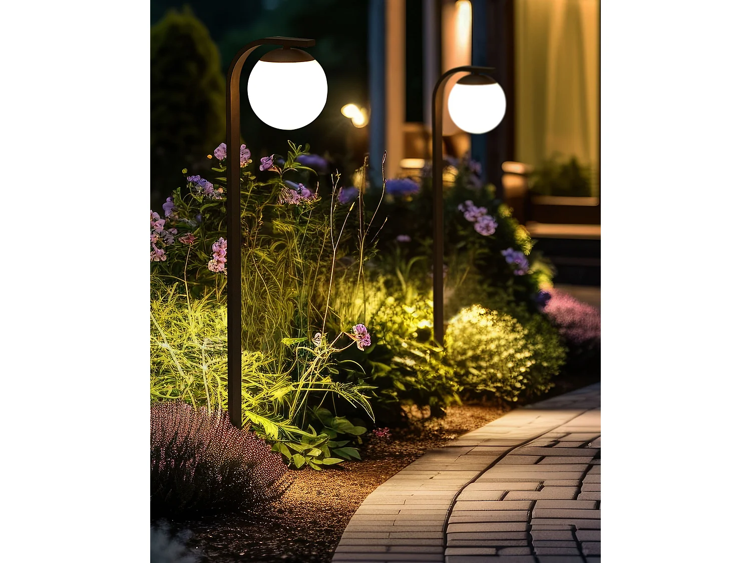 Stojąca lampa ogrodowa KULSI Czarny