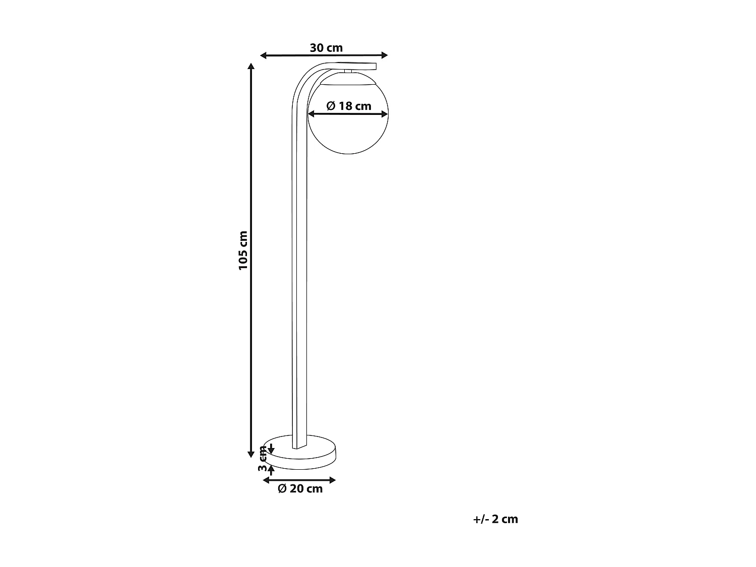 Candeeiro bollard de jardim KULSI Preto