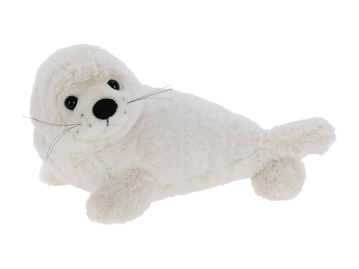 WELL HOME - Adorable peluche design phoque blanc de 33 cm.
