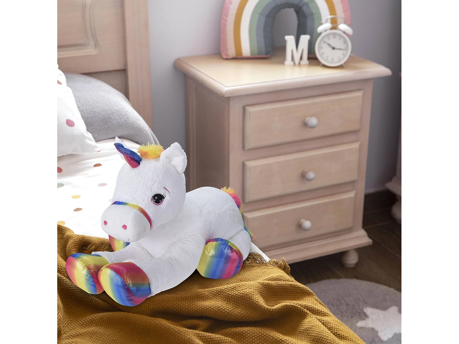 WELL HOME - Peluche design Licorne 87cm