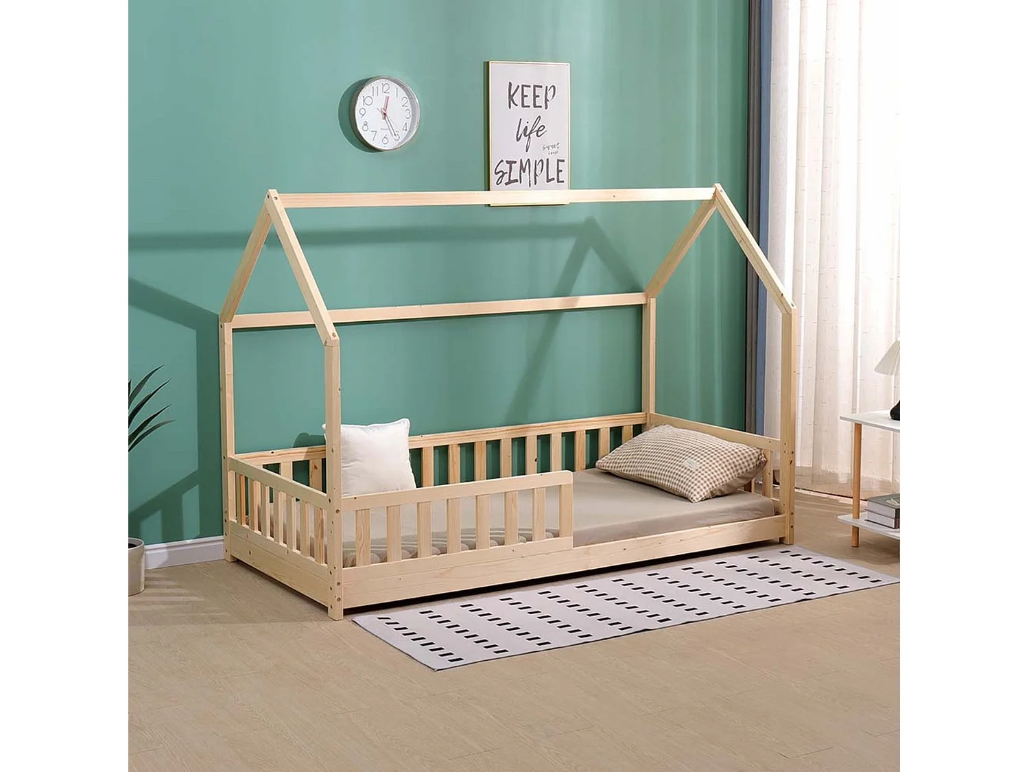 WELL HOME - Lit pour bambini cabane design 'Bosco' 90x190 cm