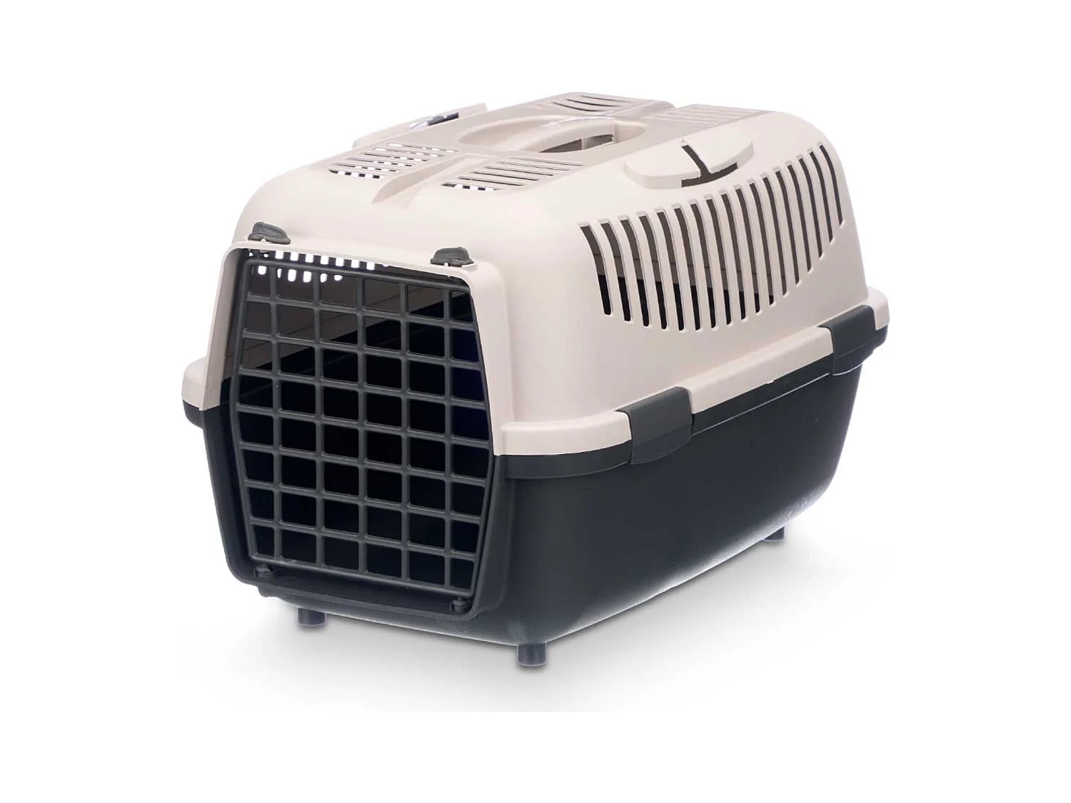 Cage de transport pour animaux en plastique noir 55x36x35cm