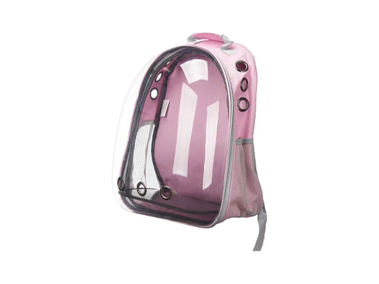 Sac à dos de transport pour animaux en polyester rose 33x43x26cm